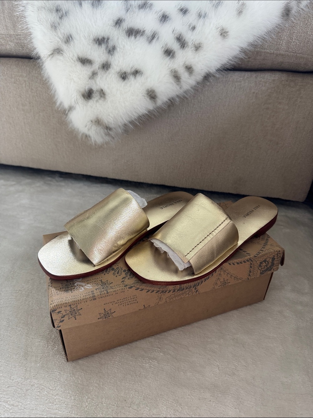 Free People Metallic Gold Sandals - Picture 2 of 7
